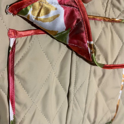 Pamela McCoy Quilted Jacket Lightweight Button Front Coat 1X Floral Accent - Picture 4 of 12