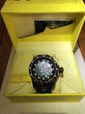 NEW Invicta 33602 Venom 54MM Black MOP Dial Automatic SS Silicone Strap Watch