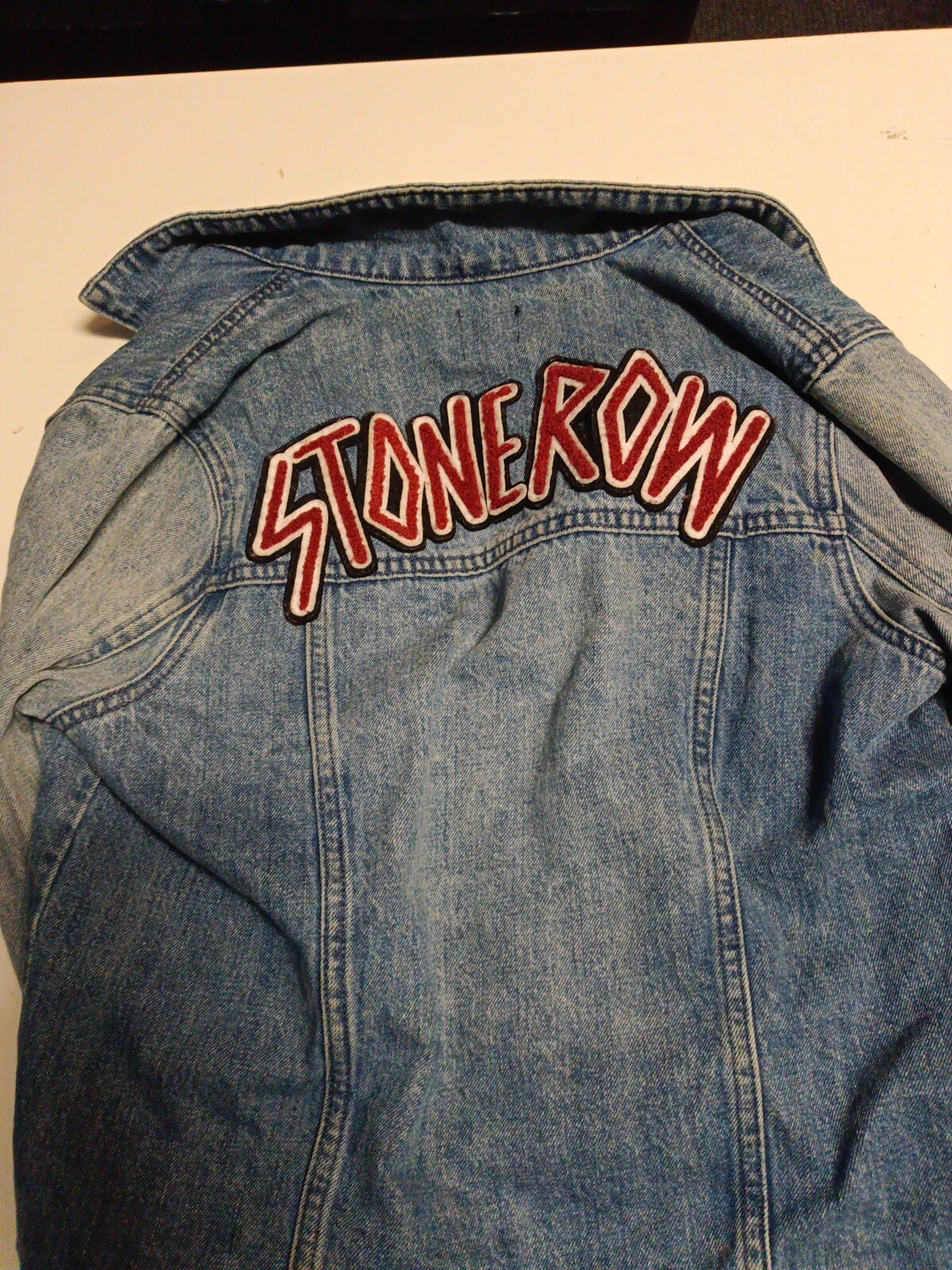 FILA Giacca jeans donna piccola Stone Row con logo cucito sul retro