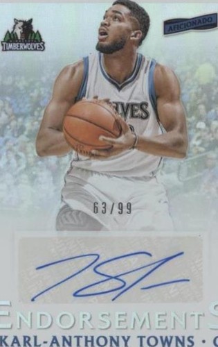 2016-17 Panini Karl-Anthony Towns Auto /99 Autograph | eBay