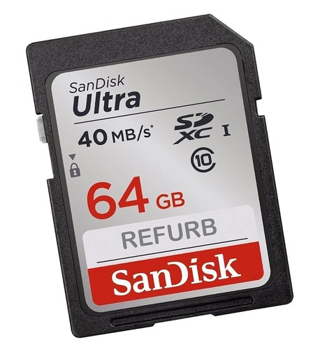 Carte mémoire flash SD SanDisk 64 Go Ultra SDXC SDHC classe 10 40 Mo/s 266x - Photo 11 sur 12