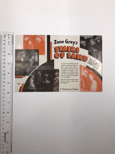 Zane Grey’s Stairs of Sand 1929 Film Movie Herald - Picture 2 of 4