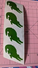 Strip of 4 Vintage Mrs Grossman's Green Alligator Stickers By The Yard Crocodile