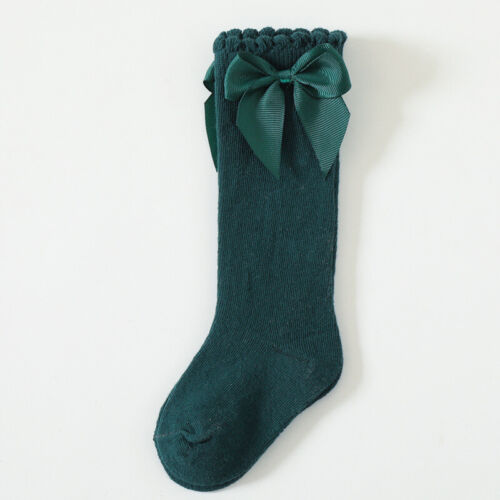 Kniestrümpfe Für Babys Mädchen Kleinkinder Schleife Taufe Schulsocken 0–3 > - Photo 17/18