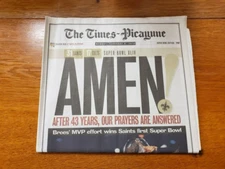 New Orleans Saints Super Bowl XLIV Times Picayune Unread Entire Newspaper 2010