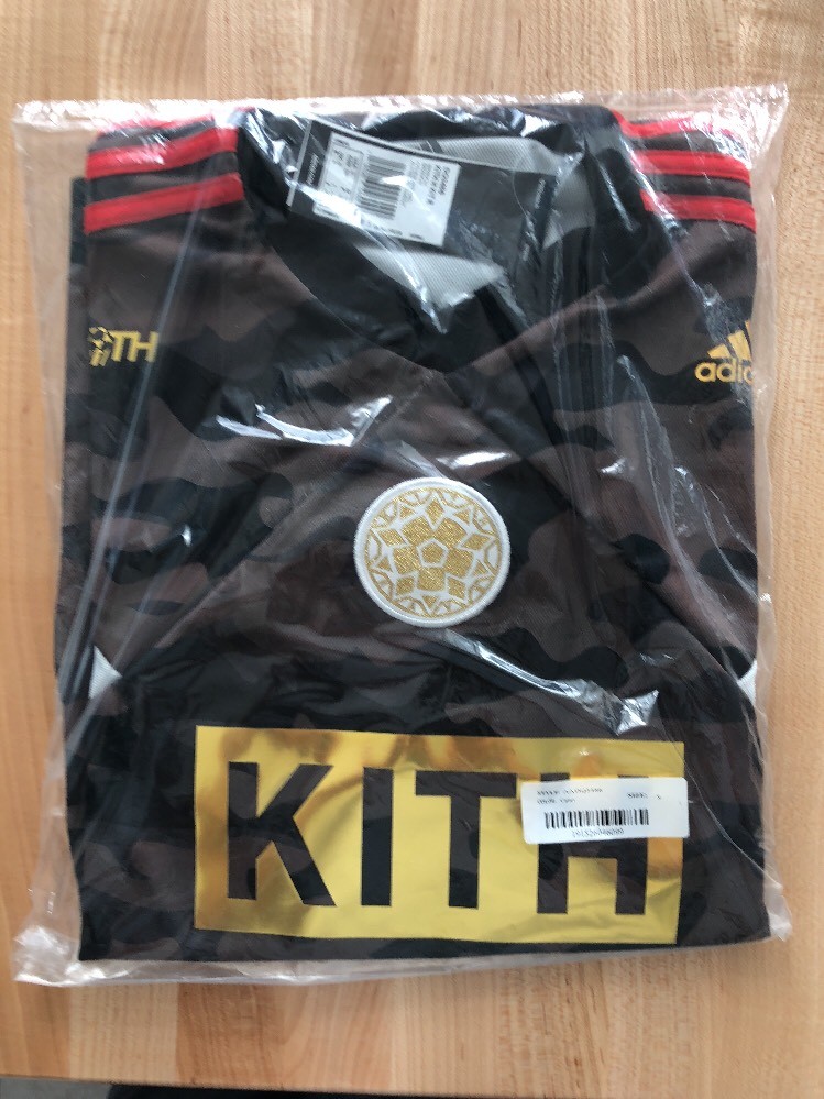 adidas KITH サッカーシャツ S ダークパープル KITH × adidas サッカーシャツ ゲームシャツ S キス アディダス