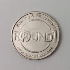 Round 1 Bowling & Amusement Lincoln, NE Arcade Game Token 24mm