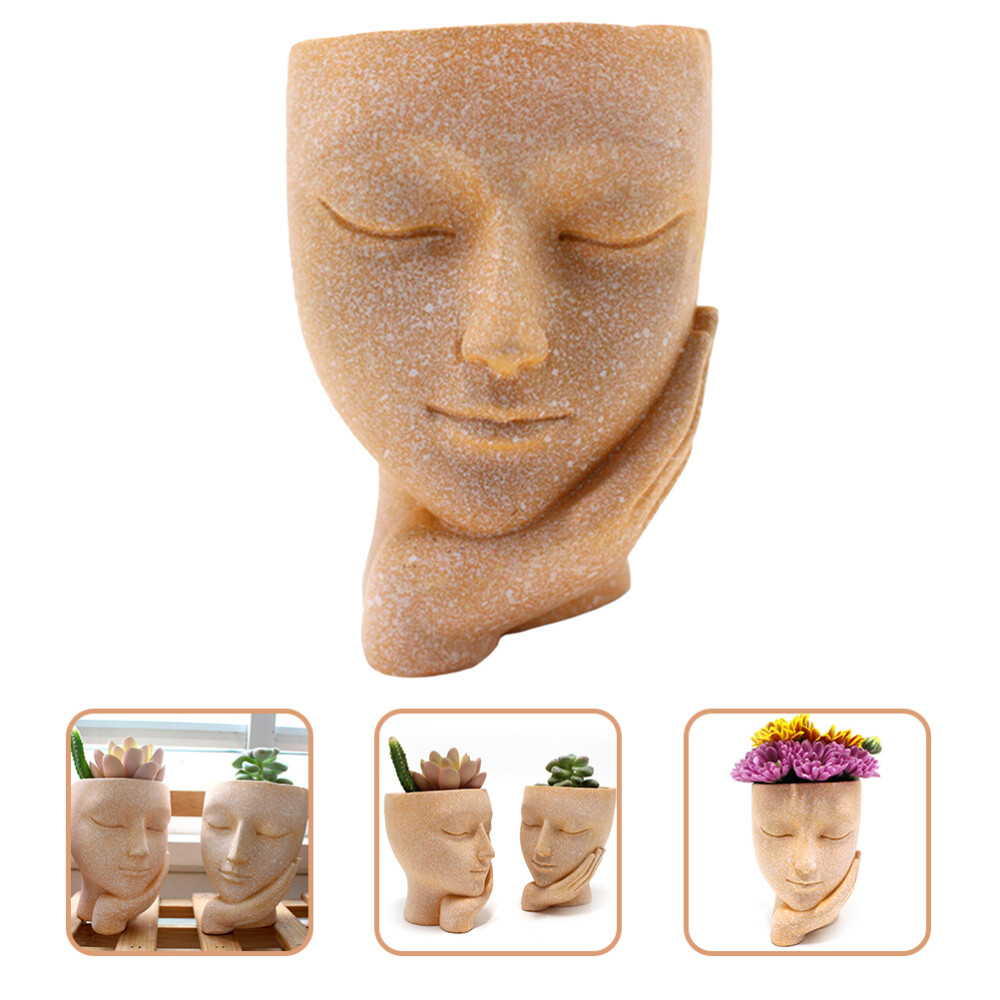 Resin Face Vase Office Succulent Cactus Planter Indoor Pots eBay