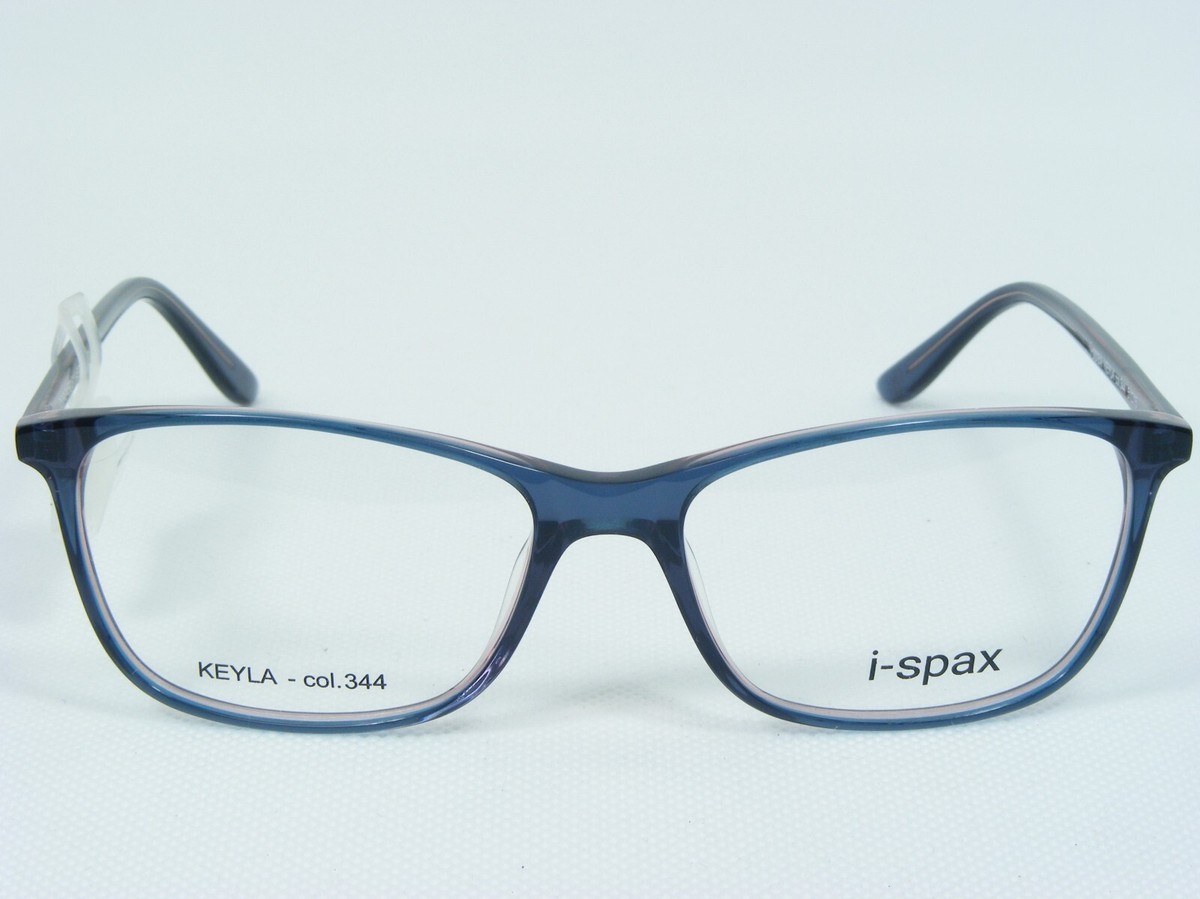 i-spax KEYLA 344 TRANSPARENT BLUE /LILAC EYEGLASSES GLASSES FRAME