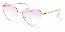 Heart Shaped Color Lens Sunglasses