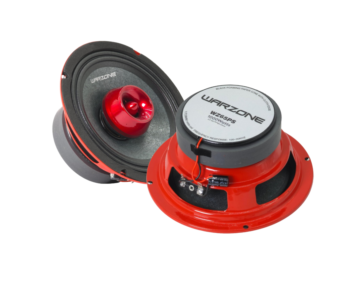 Gravity Warzone WZ65PS 6.5-Inch Mid-Range + Driver Speakers with