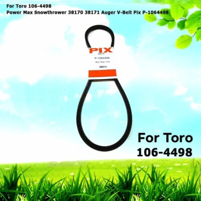 For Toro 106-4498 Power Max Snowthrower 38170 38171 Auger V-Belt Pix P-1064498