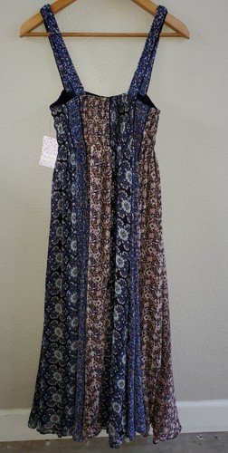 NWT Free People Come Together Midi Dress Small Patchwork Floral Paisley Black - Picture 10 of 12