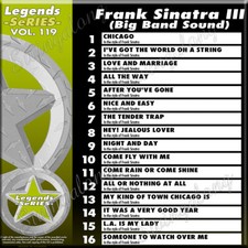 FRANK SINATRA Legend Series Karaoke CD G 119, THE TENDER TRAP,CHICAGO 16 tracks