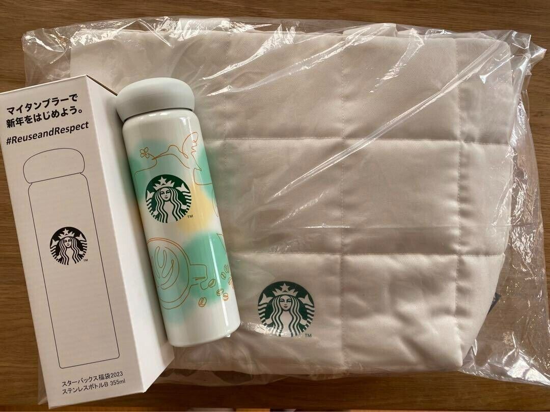 Starbucks New Year Bag 2023 B Tumbler & White Tote Bag JAPAN LIMITED  Fukubukuro