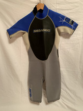 Seadoo Sea Doo Wetsuit Youth Size 12 Large BRP 4 Way Flex Blue Grey SD8119
