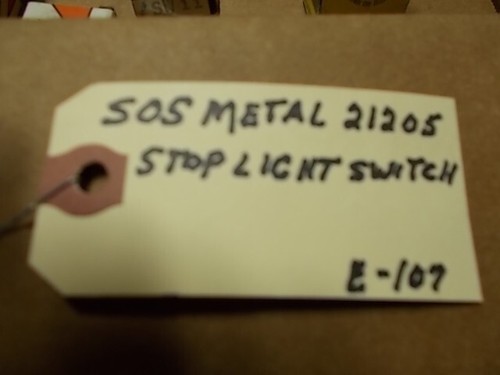 21205 SOS METAL STOP LIGHT SWITCH,  E-107 - Picture 3 of 3