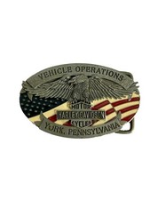 Vintage Harley Davidson Belt Buckle Vehicle Operations Motor Cycles Pennsylvania
