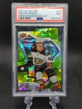 2021-22 Upper Deck Allure Green Rainbow Die-Cut #149 Trevor Zegras /99 RC PSA 9