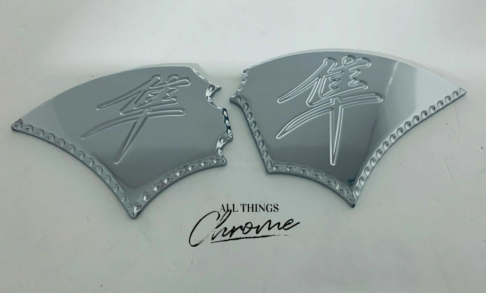 HAYABUSA ENGRAVED CHROME FRONT PEG BRACKET HEEL GUARDS 1999-2007 SUZUKI HAYABUSA