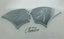 HAYABUSA ENGRAVED CHROME FRONT PEG BRACKET HEEL GUARDS 1999-2007 SUZUKI HAYABUSA