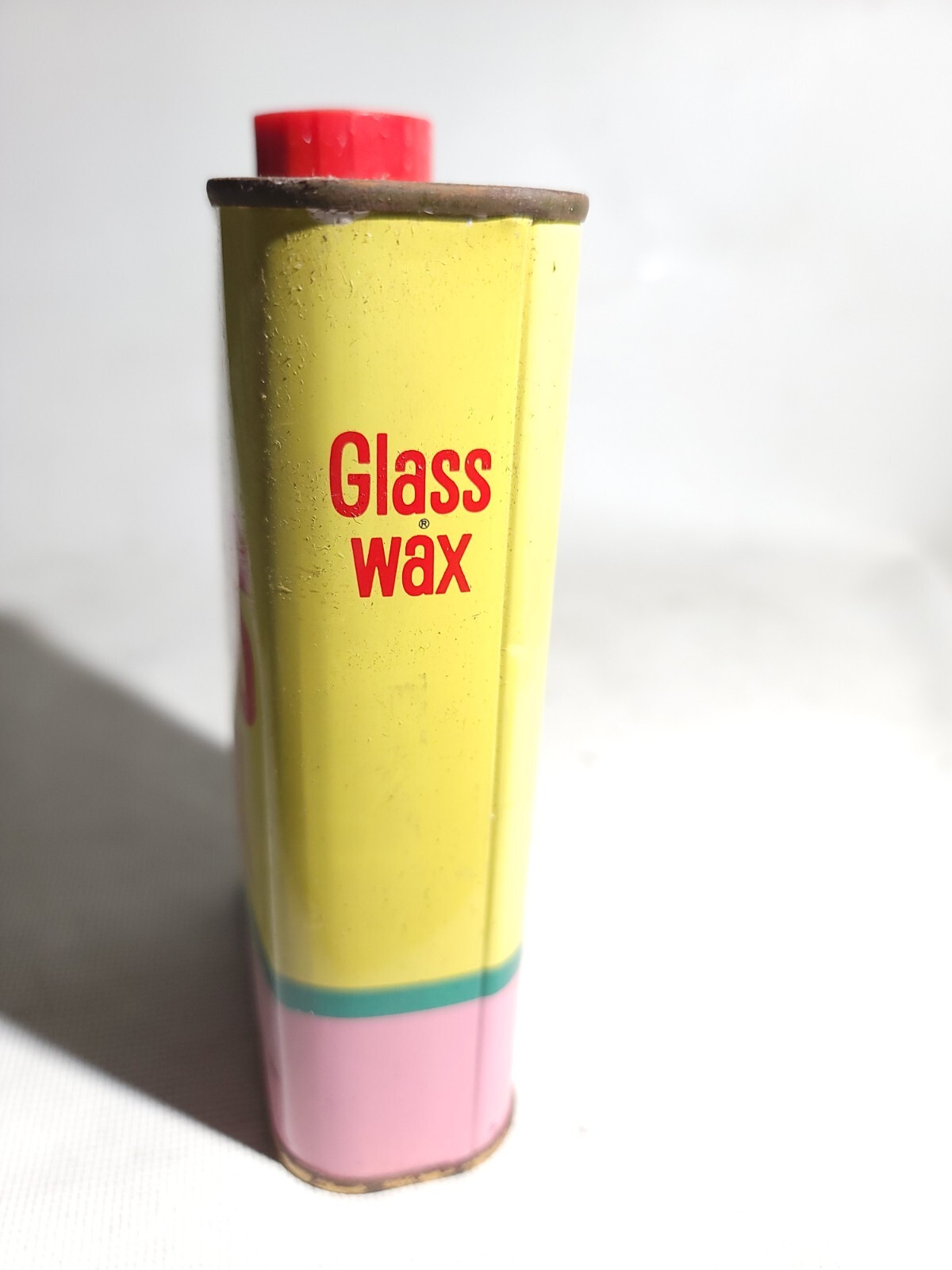 Vintage Glass Wax Metal Cleaner Can Tin Litho Gold Seal Co Bismarck ND