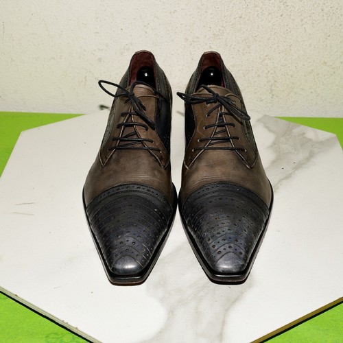 Jo Ghost Leather Lace Up Shoes Men 43 - Picture 3 of 17