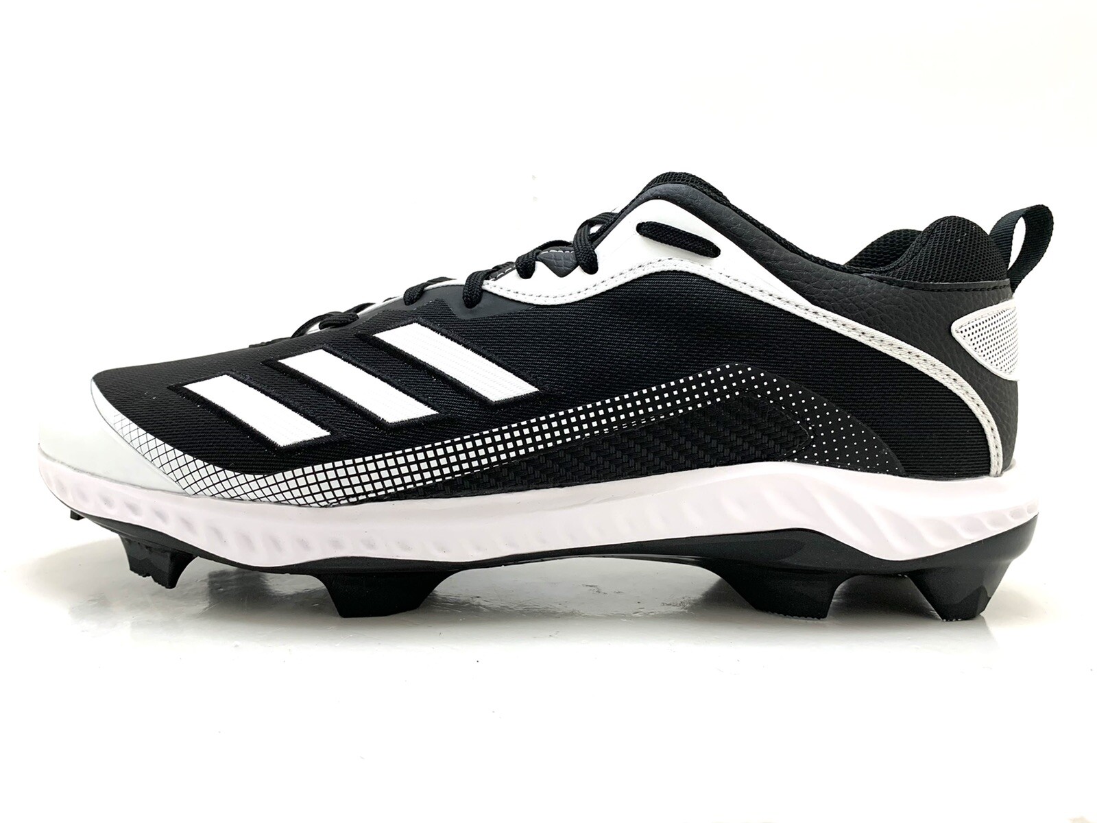 Adidas Icon 6 Bounce TPU Men's Molded Baseball Cleats BLACK/WHITE-14