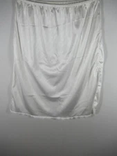 Wondermaid Satin Skirt Slip Women XL White Nylon Slit Bow