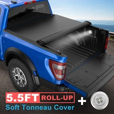 5.5FT Truck Tonneau Cover Roll up Bed For 2004-2014 Ford F150 Styleside