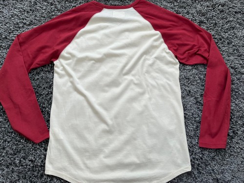 Kent & Curwen Mens Cream Red 3 Lions Spellout Long Sleeve T-Shirt - Size Medium - Picture 9 of 9