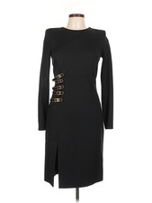 Versace Women Black Belt-Embellished Dress 46 italian