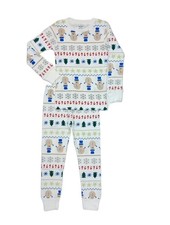 Carter's Toddler Boy's Winter Holiday Snowman Fair Isle Print Cotton Pajama Set