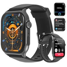  Smartwatch E07 Fitness Sports Watch, 1.96 Amoled HD Touchscreen, Bluetooth 