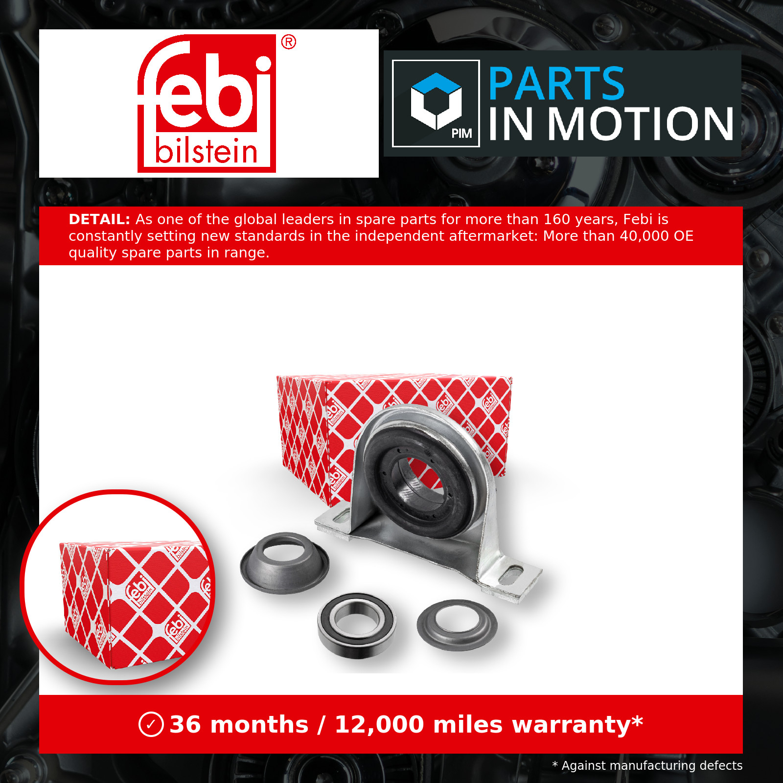 FEBI BILSTEIN 176968 Propshaft Suspension Rear Fits Mercedes-Benz Viano Vito - Image 3