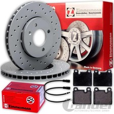 Zimmermann gelochte SPORT-BREMSSCHEIBEN + BELÄGE VORNE passend für PORSCHE 911