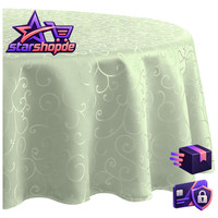 Tischdecke Rund Abwaschbar Jacquard 120 Cm SabeigrüN Wasserabweisend FüR Garten