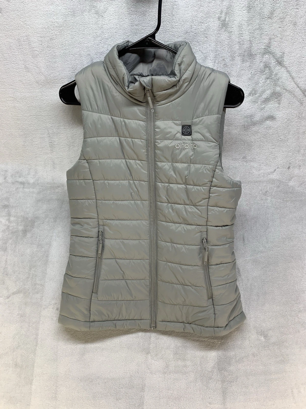Ororo Heated Vest Mens XS Gray Silver Outdoors Winter Puffer With Battery