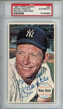 1964 TOPPS GIANTS #25 MICKEY MANTLE AUTO PSA/DNA CERTIFIED MINT CORNERS HIGH END