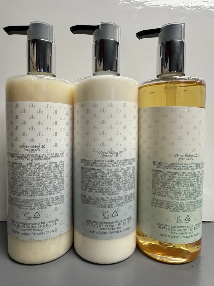 3 件装 DRYBAR 洗发水护发素沐浴露套装 16.9 盎司 500 毫升茉莉香草 — 第 2/2 张图片