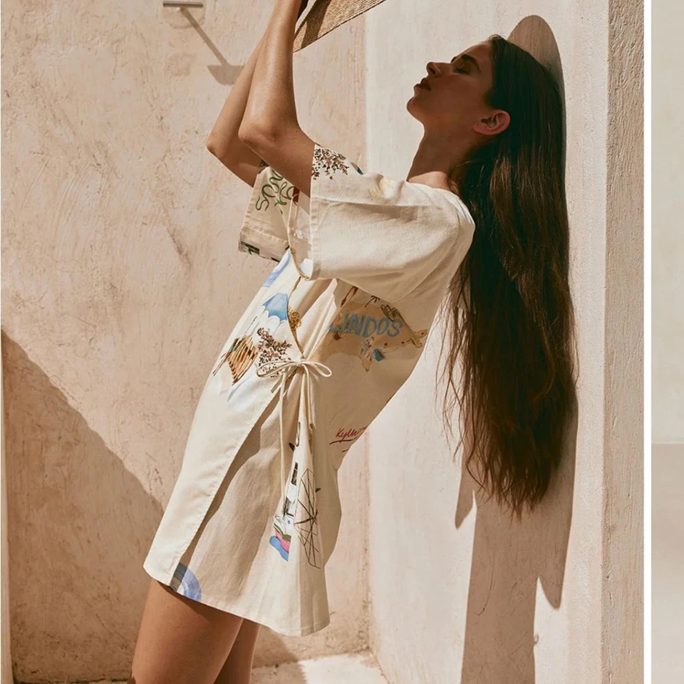 Mini Vestido SABO Falda Australia Evia Envolvente - Islas de Grecia talla XS - NUEVO CON ETIQUETAS Foto 2 de 4