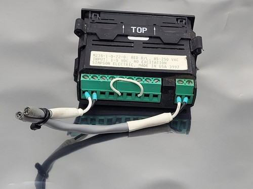 SIMPSON Panel Meter Single Line Red B/L M235-1-0-72-0 250VAC 85-250VAC 1-5VDC - Picture 9 of 15
