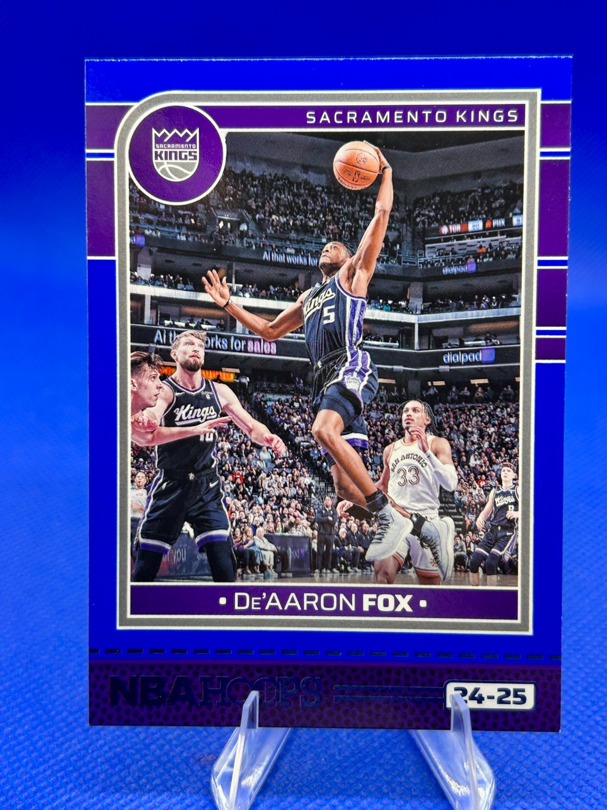 2024-25 NBA Hoops De'Aaron Fox Premium Blue #111