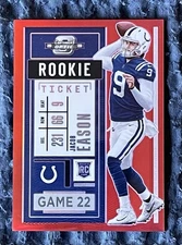 2020 Panini Contenders Optic Rookie Ticket Red 092/125 Jacob Eason #75 Rookie