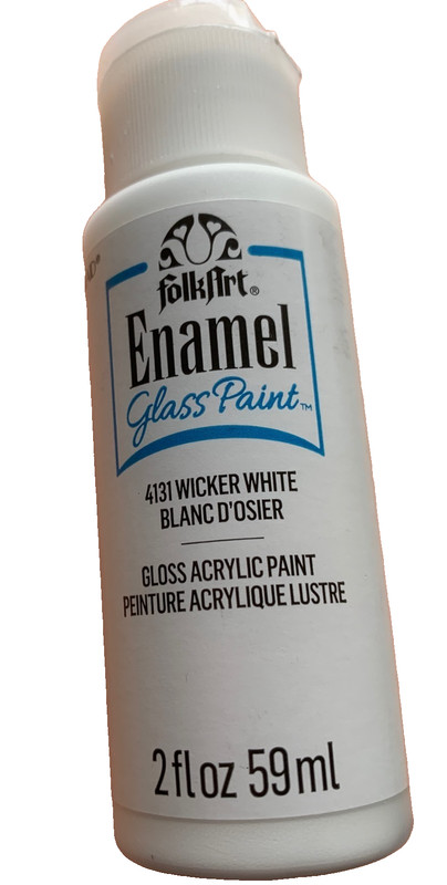 Enamel Glass Paint, 4131 Wicker White gloss Acrylic Paint