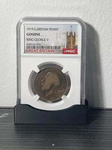 1919 Great Britain Penny King George Rroof NGC GENUINE