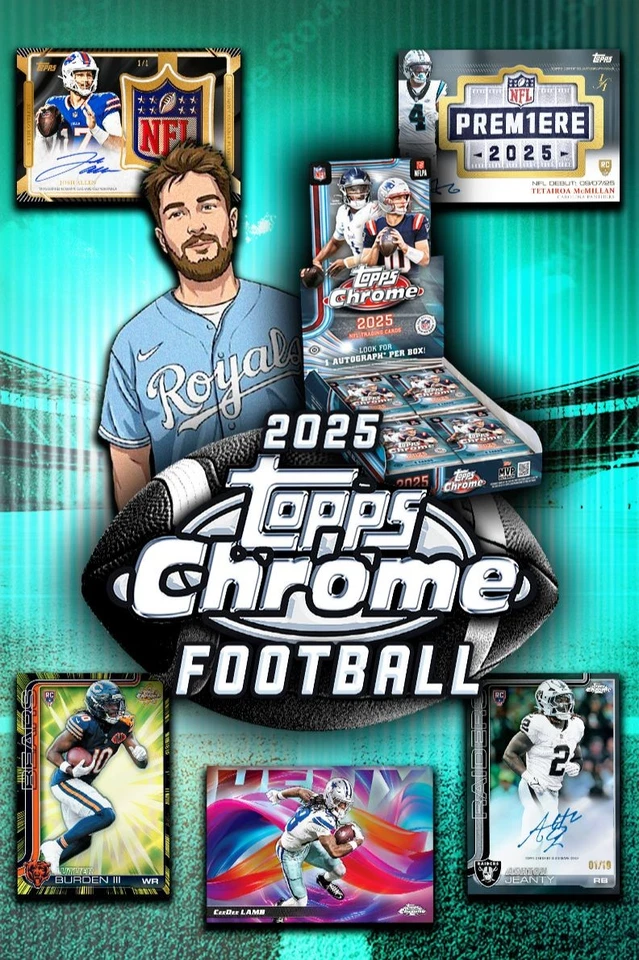 TOPPS CHROME NFL MEGAS RANDOM TEAMS @ $1 - GOOD MORNING!