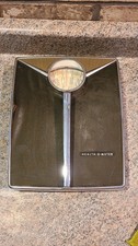 Vintage 1950s Health-O-Meter MCM Art Deco Bubble Glass Bathroom Scale B8 