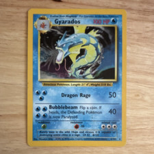 Pokémon Gyarados Holo Rare Base Set 6/102 Stage 1 100 HP 1999 English