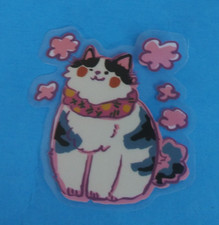 Fun Colorful Cats  Kittens Transparent Sticker 2.25" x 2.18" AE 